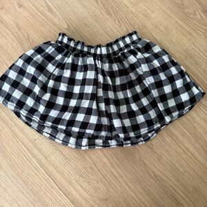 Jumping Beans Black and White Plaid Skirt